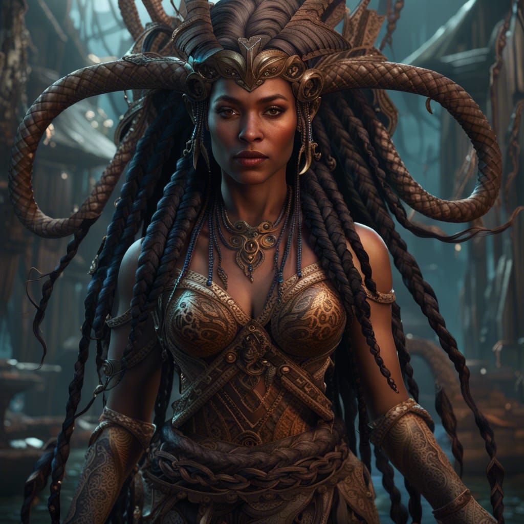 Detailed Siren Fantasy Concept Art in 8k