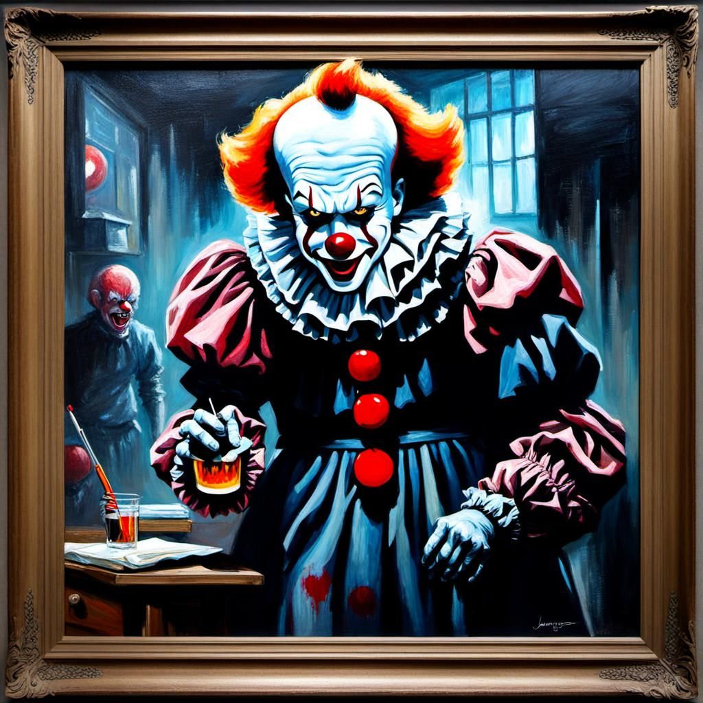 Elmo Pennywise Clown in School, Gurney Style