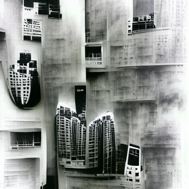 Hong Kong High-Rise Apartments in Black and White