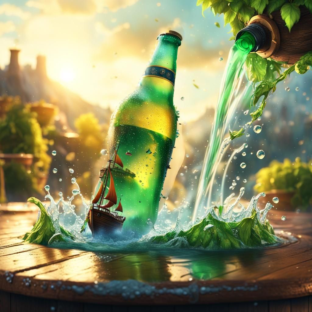 Beer Waterfall Creates Miniature World
