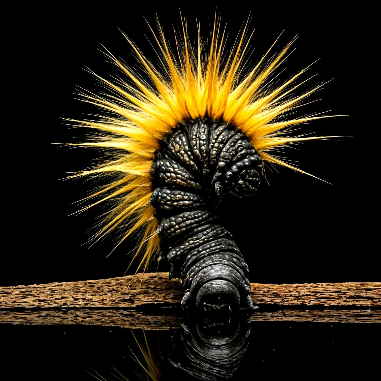 Cyberpunk Punk Rockstar with Unruly Hair and Glowing Ink Spl...