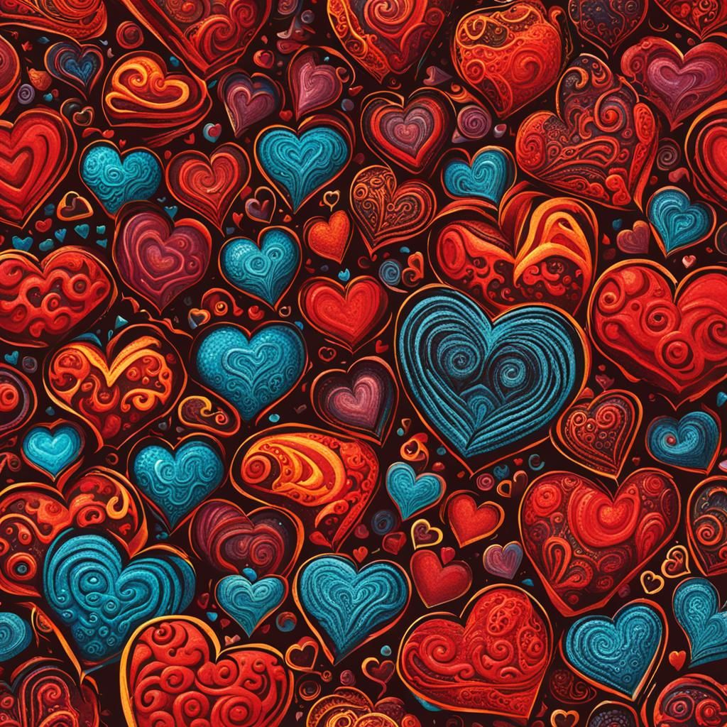 Lava Hearts: Molten Rock Forms Romantic Shapes