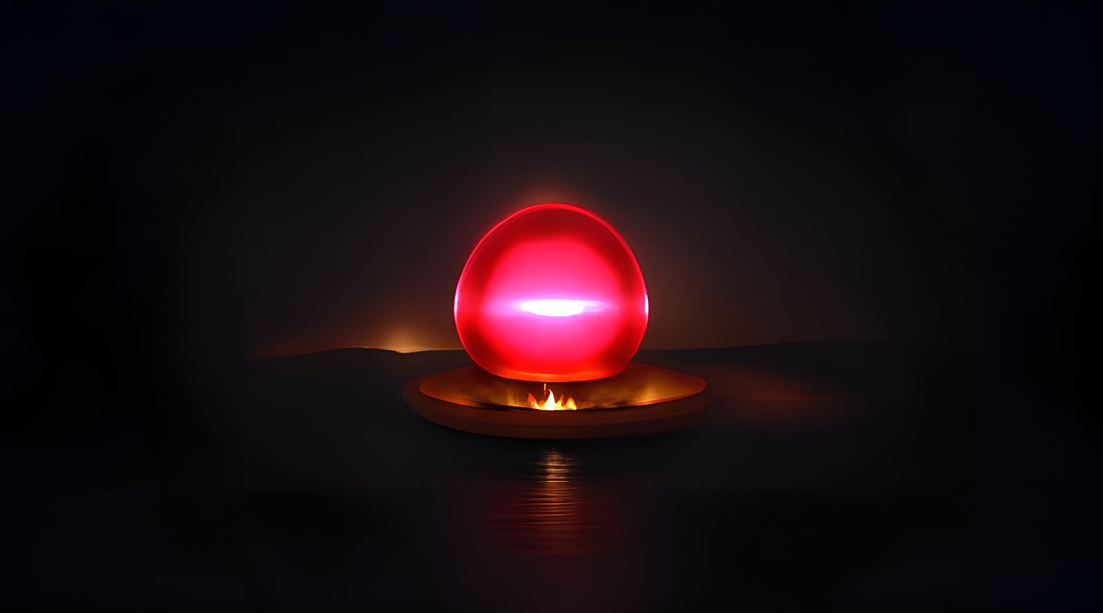 Orb of Luminous Fire in Light and Space Style