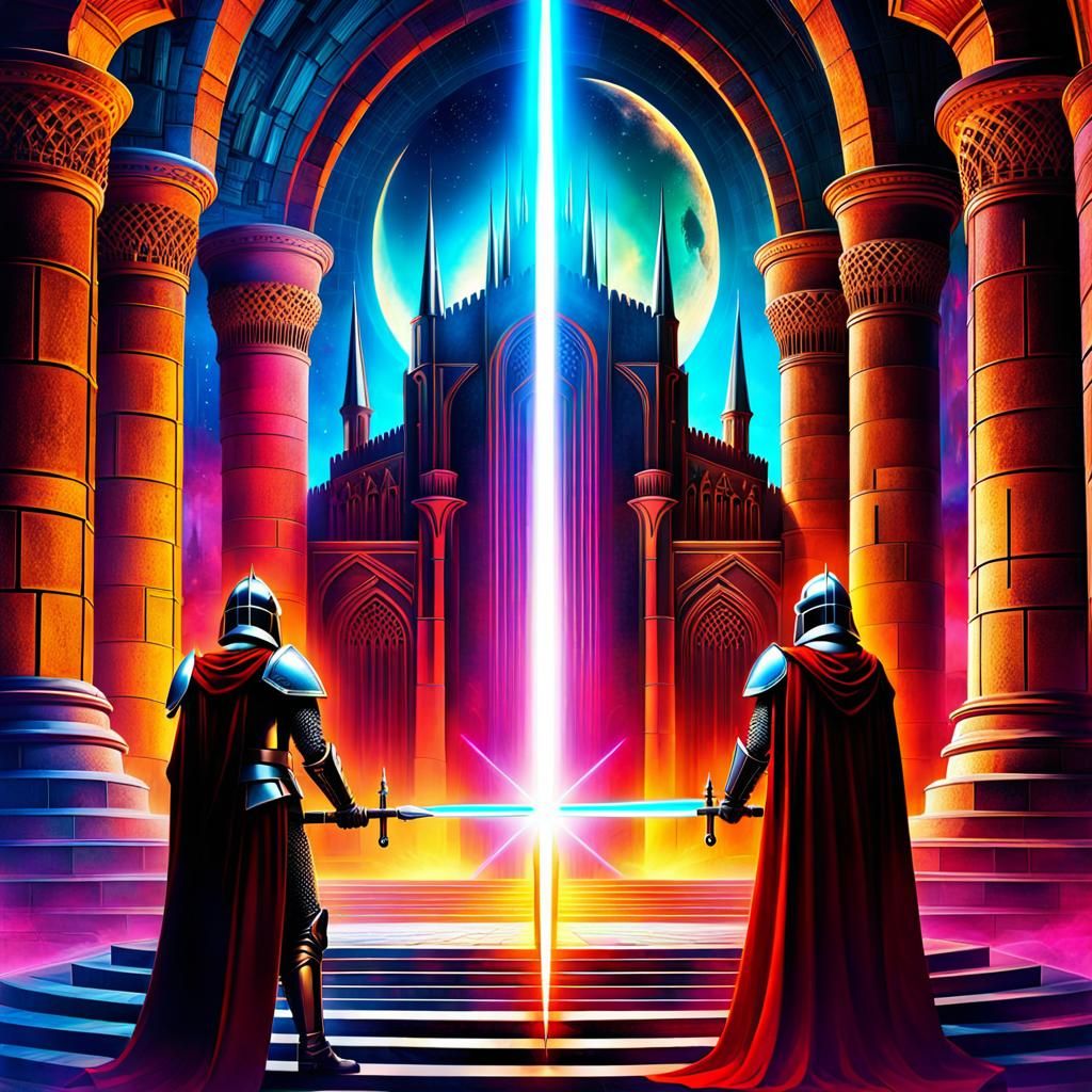 Knights Templar Charge Their Weapons