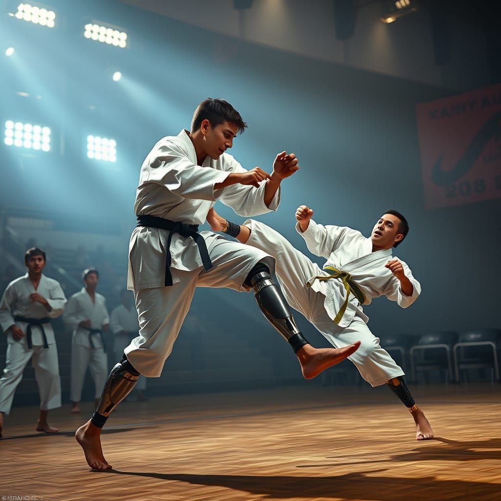 Amputee Karate Competition: Epic Digital Matte Painting