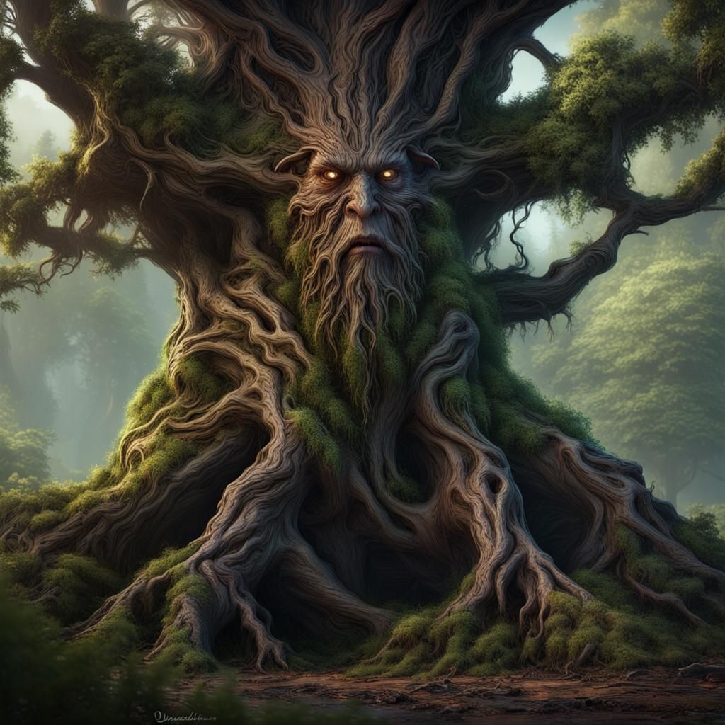 Giant Forest Treant Concept Art in 8k