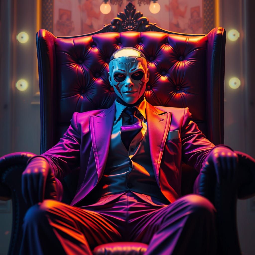 Dominant Figure in Dark Fantasy Luxury Setting