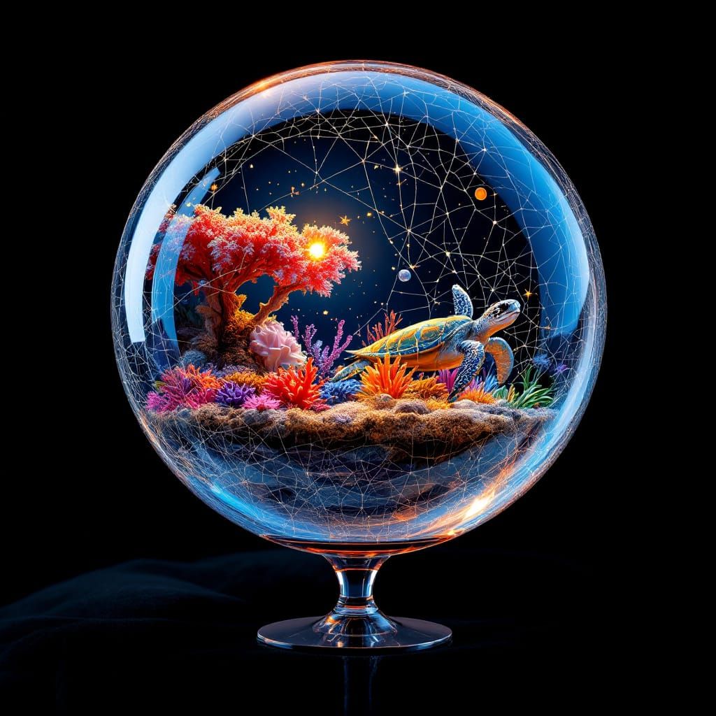 Close-up, a very detailed and photorealistic image of a glas...