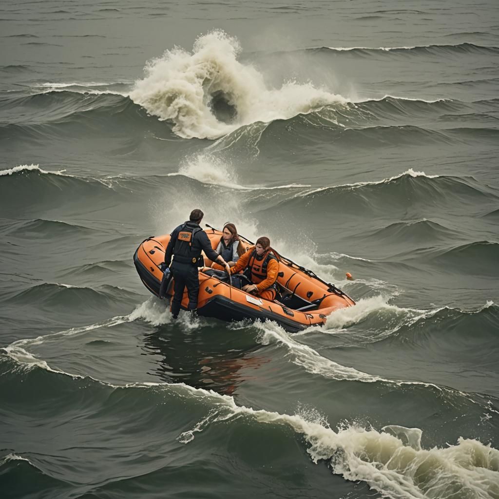 Lifeboat Rescue: Saving a Girl from Drowning