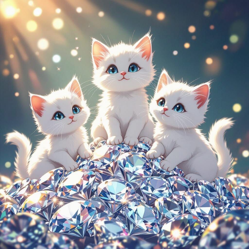 Diamond Kittens in Manga Style