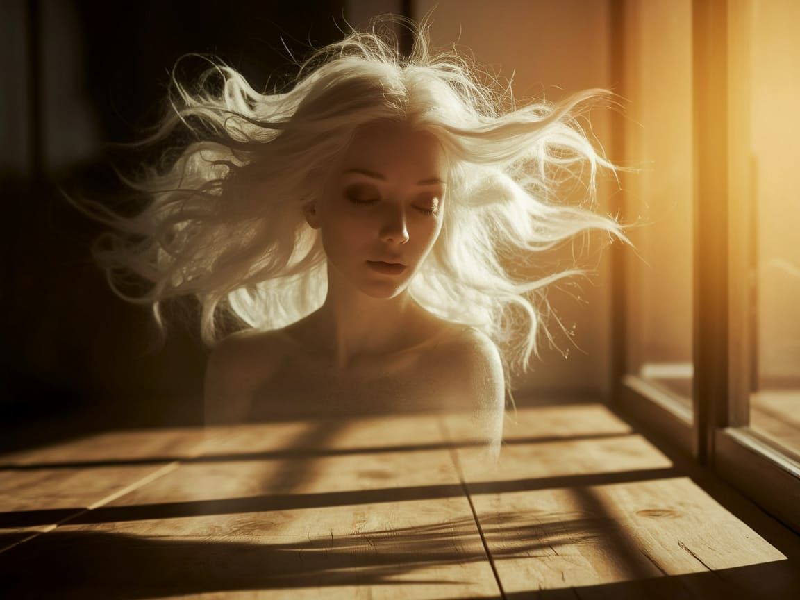 Spectral Woman in Golden Light