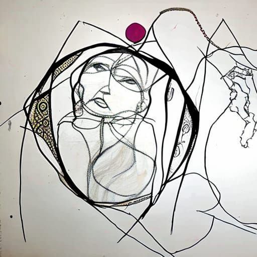 Figurative Women Sketches Inspired by Jazz and Afrofuturism