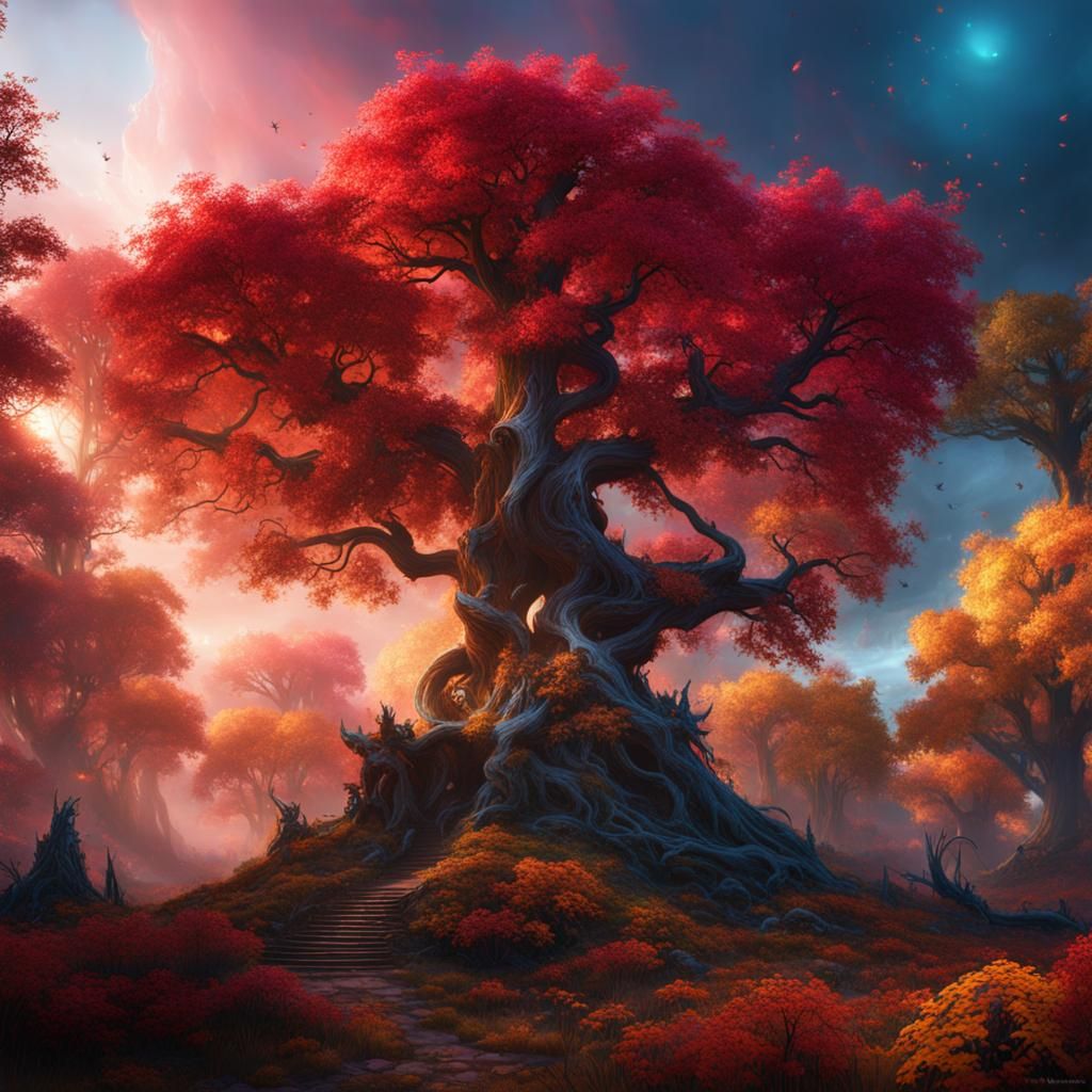Angels Versus Evil Trees: Fantasy Concept Art