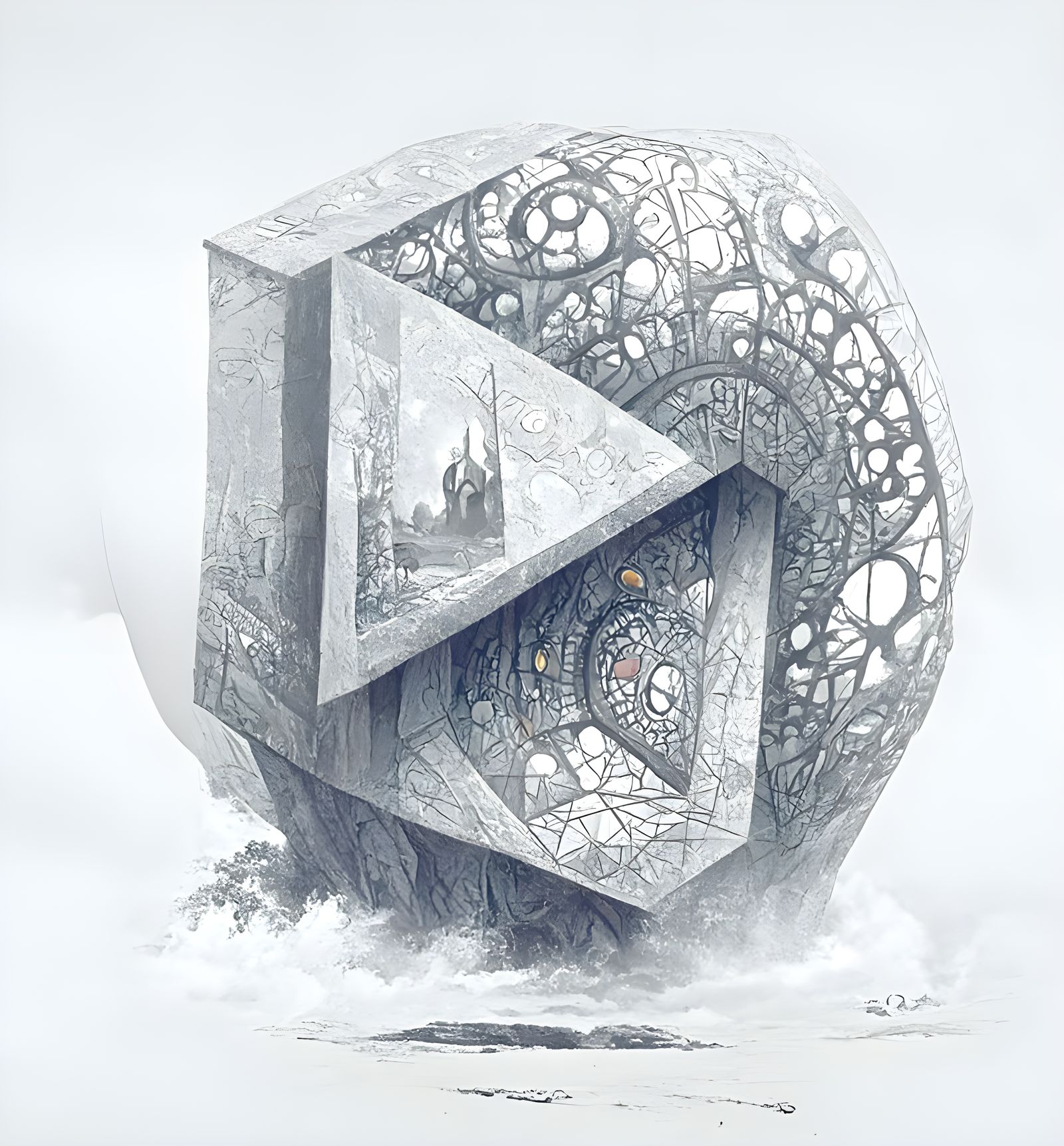 Geometric Portal to Another Dimension in Kinetic Pointillism...