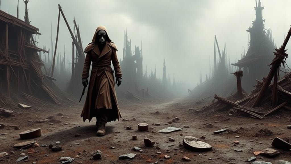 Post-Apocalyptic Trek Through Dystopian Wasteland