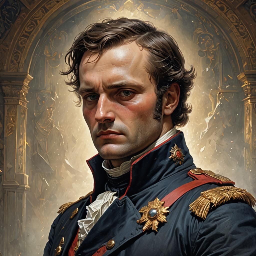 Dramatic Portrait of Napoleon in Artgerm Style