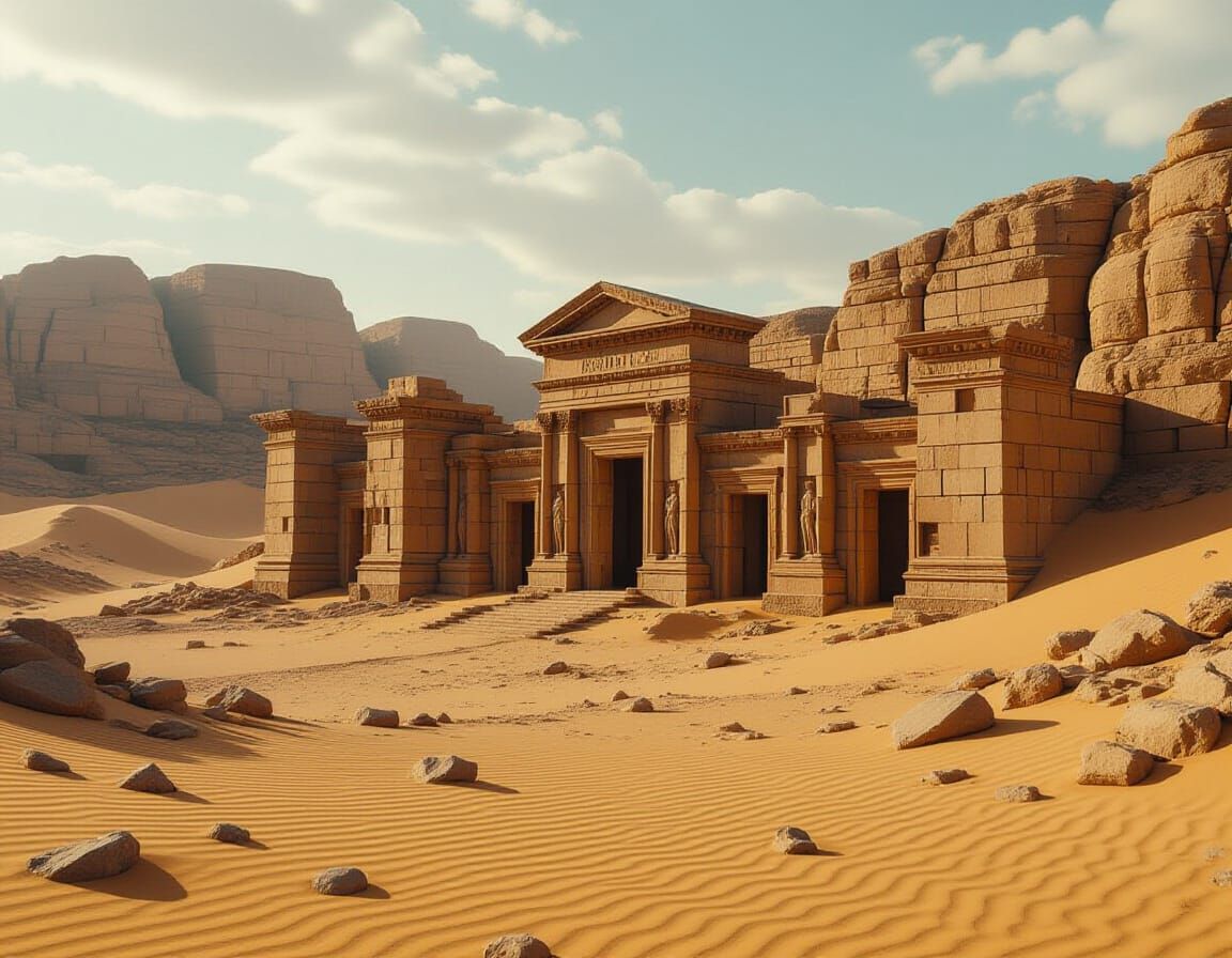 Desert city, claimed by sand and time