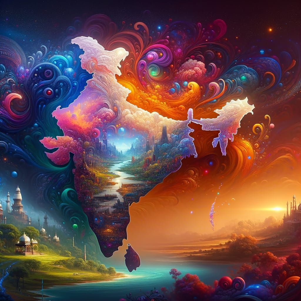 Fantasy India Map Concept Art for Website