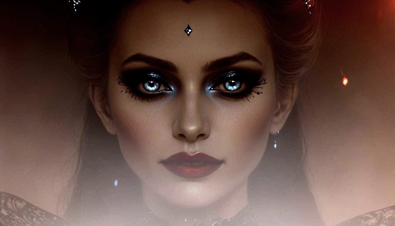 Vampire Queen in Romantic Digital Illustration