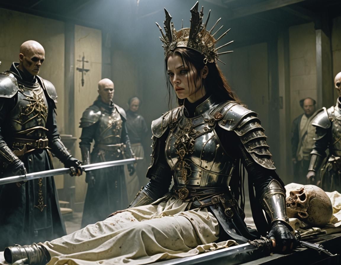 Revived Bishop Swordswoman in Horror Style