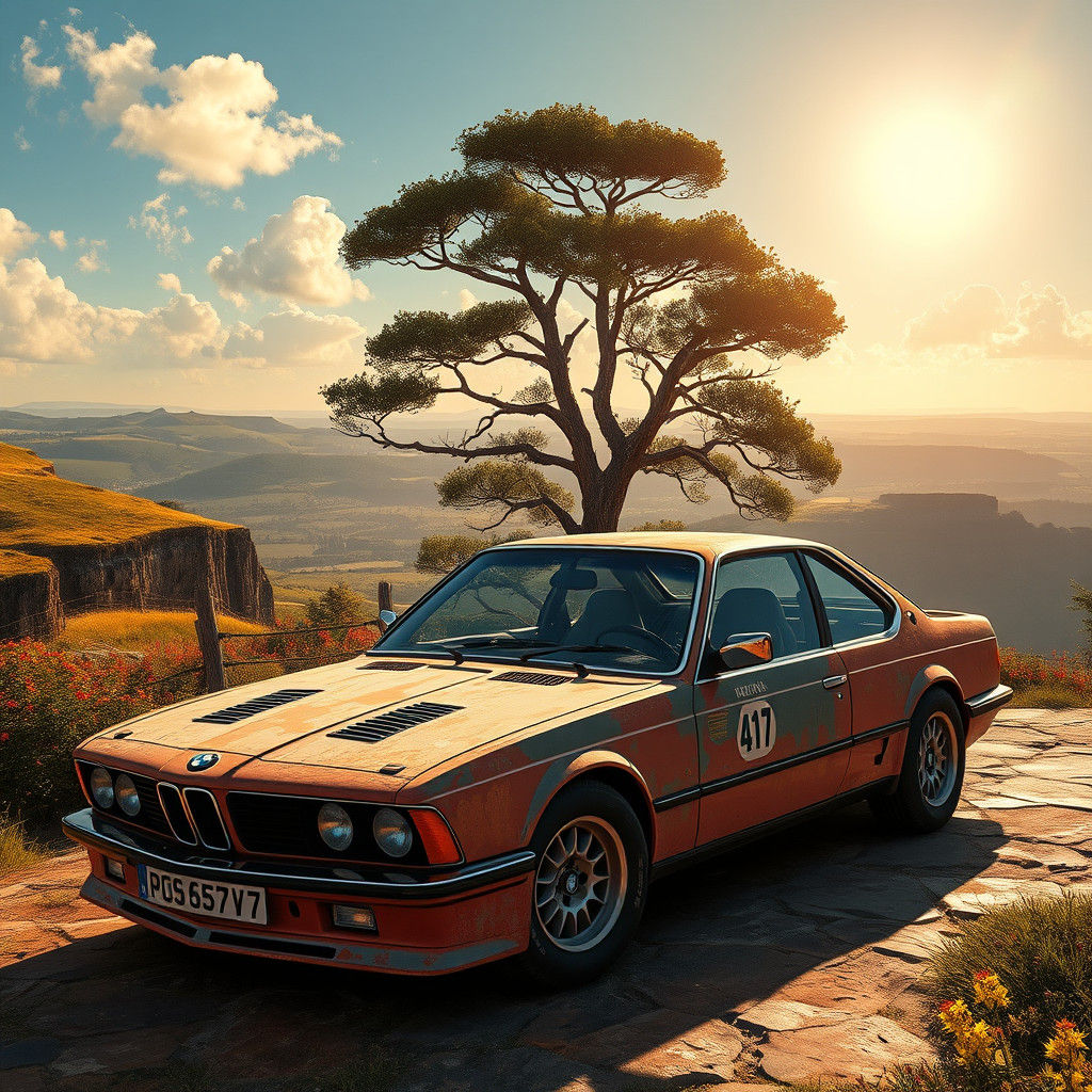 BMW M1 in English Countryside, Gauguin Style