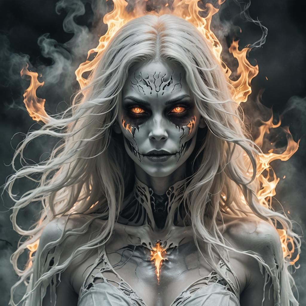 Ethereal Beauty: A Hot Ghost Woman