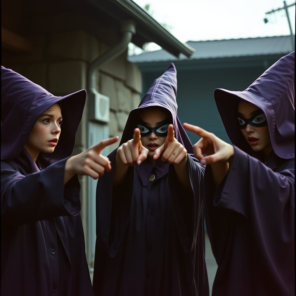 Three Witches Mimic Spider-Man Meme In Cinematic Still