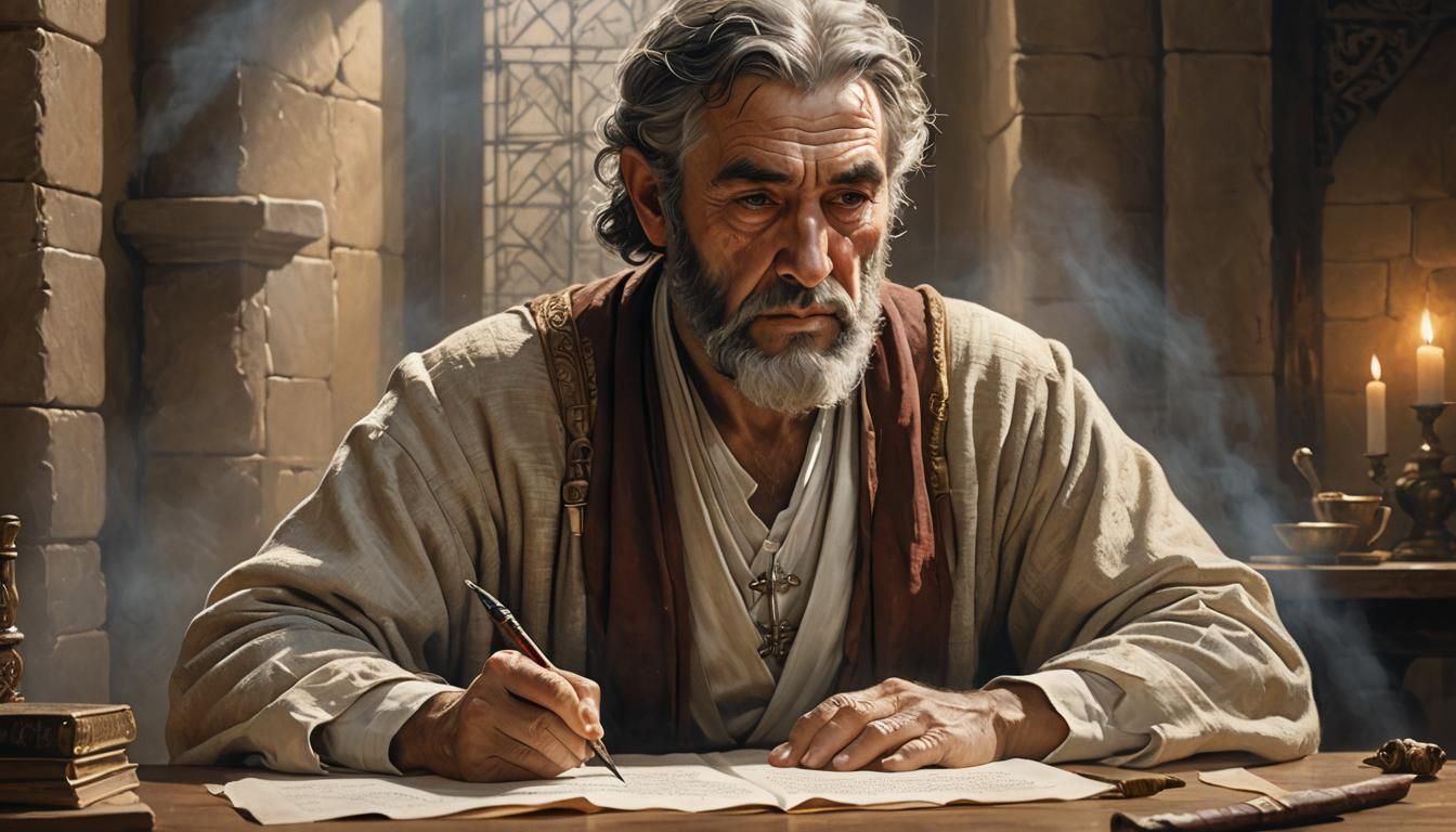 Paulo Hebrew Writes to the Ephesians: Hyperrealistic Art