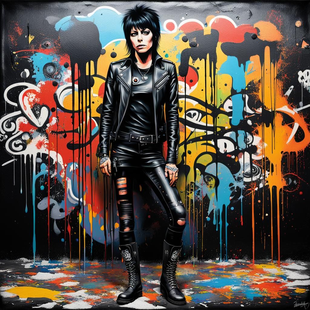 Joan Jett Buys Gear: Graffiti Art in High Tech Shop