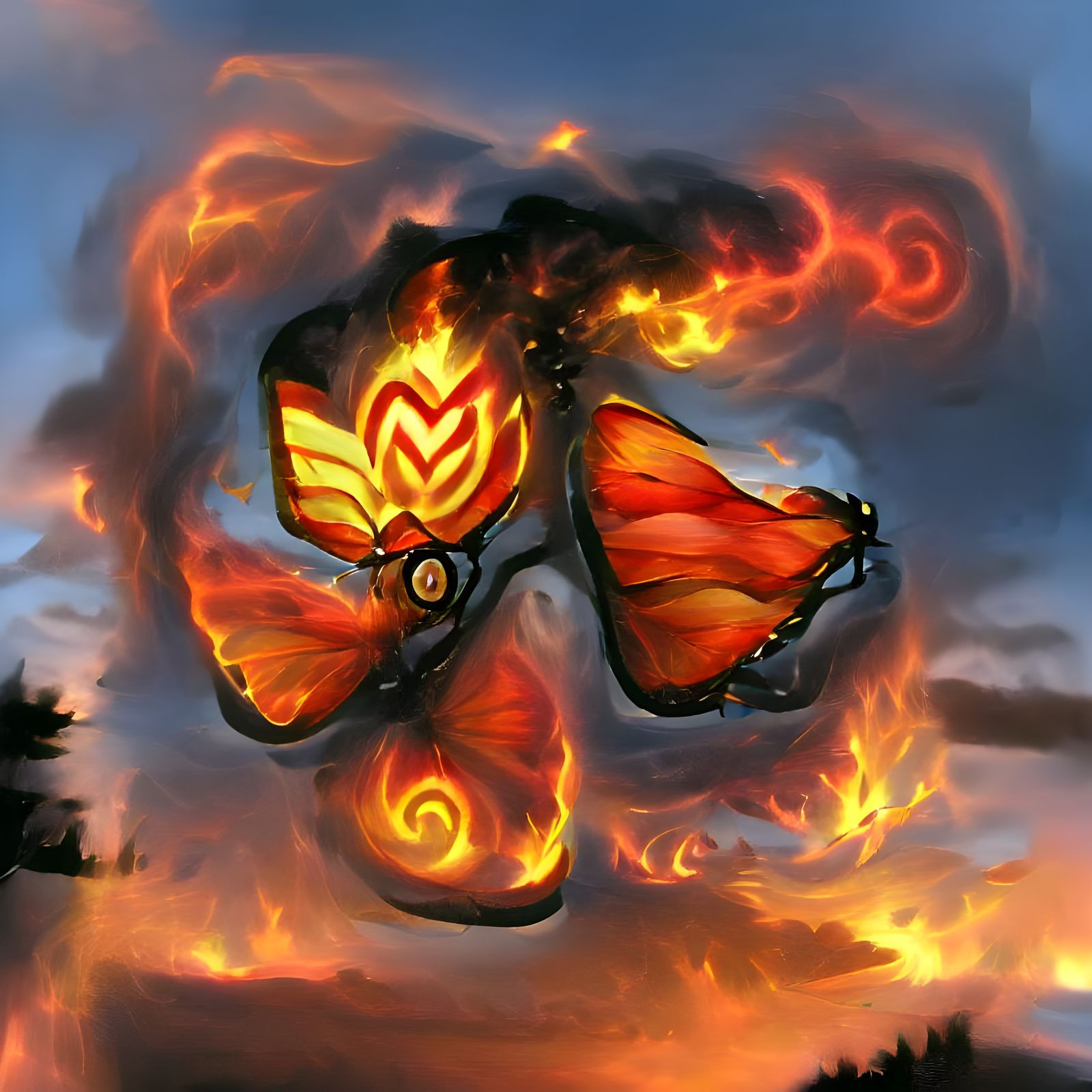 Butterfly on Fire: Air and Fire Elements