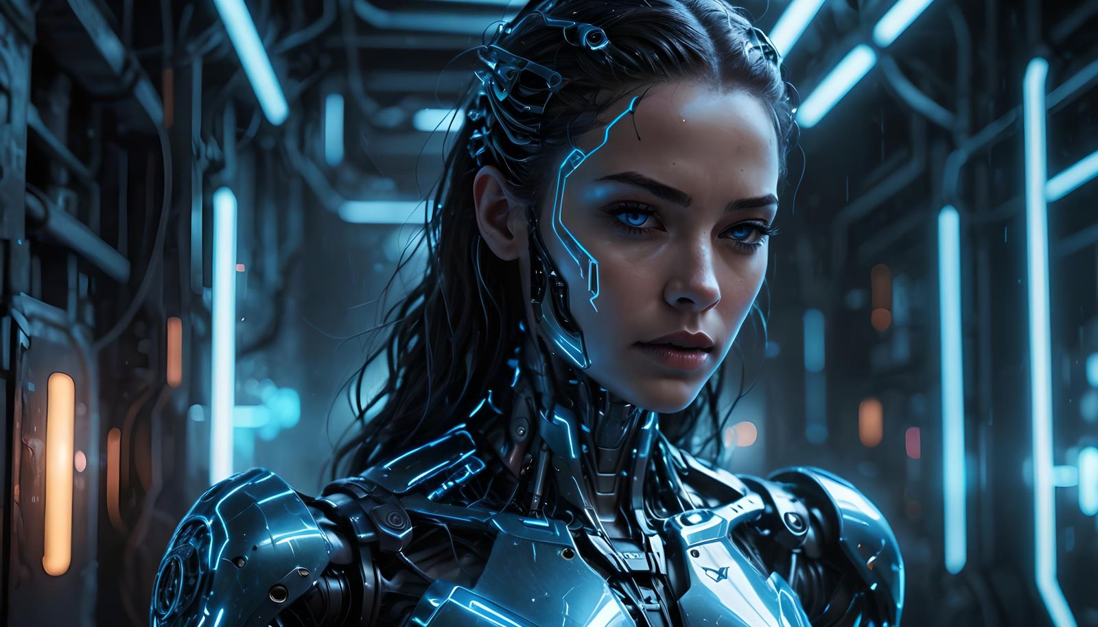 Futuristic AI fem bot