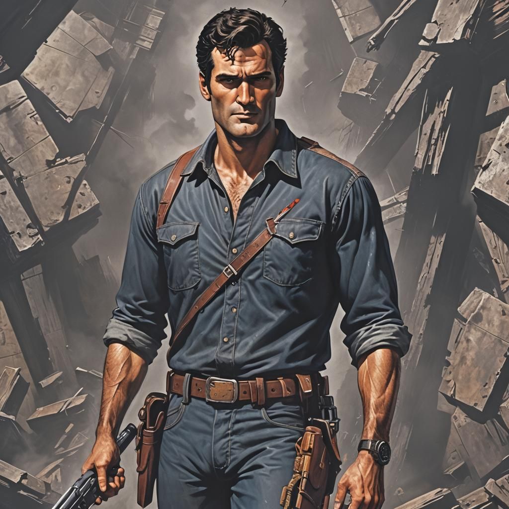 Young Ash Williams Portrait