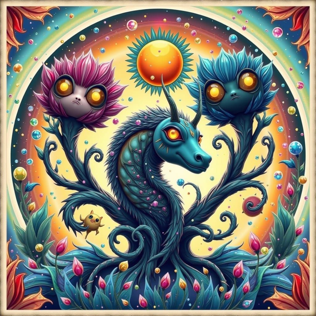 Whimsical Critter Creature in Lush Forest