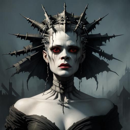 Bride of Frankenstein in Horror Style