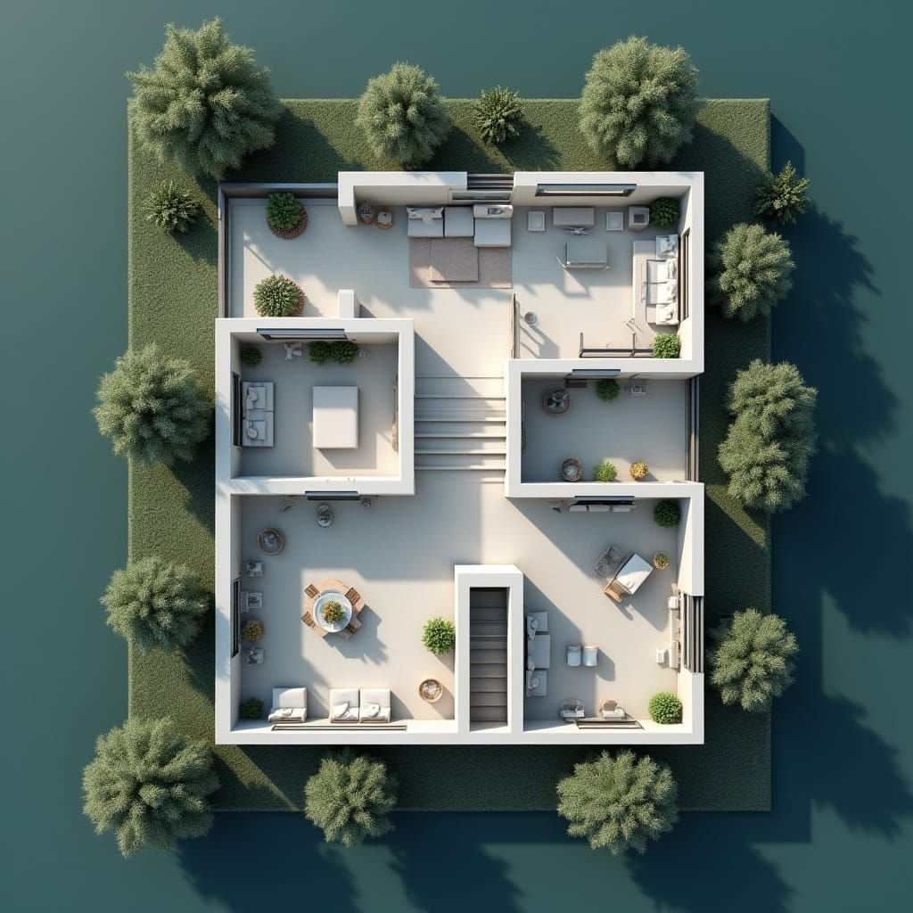 Premium Rendered Architectural Floor Plan