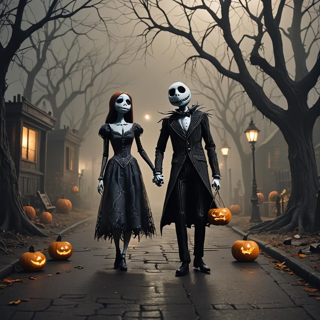 Jack and Sally in Halloween Town, Stop Motion Style