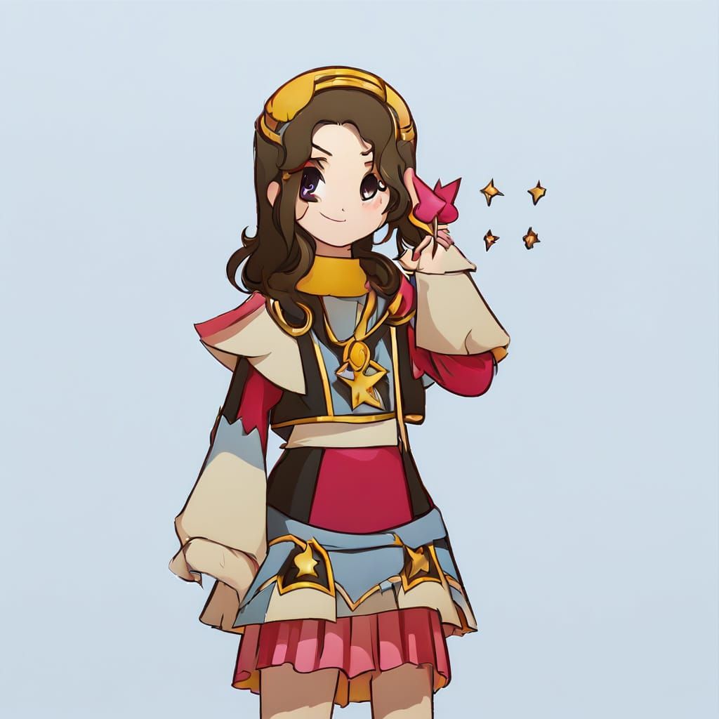 Magical Girl Character in Light Girl Style