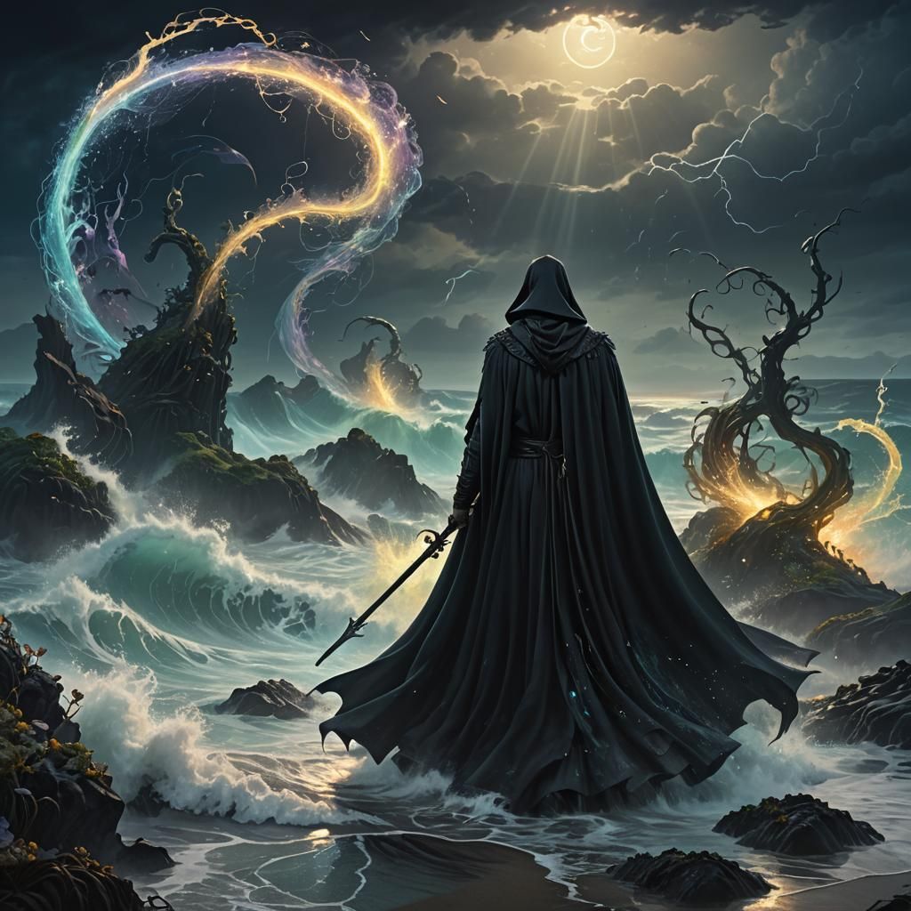 Ocean Reaper in Fantasy Matte Painting Style