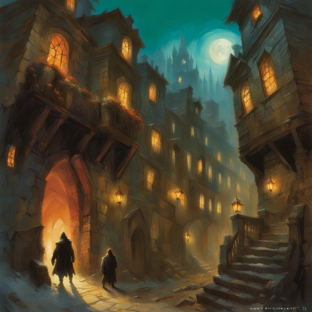 Grimdark Landscape: A Study in Light and Shadow