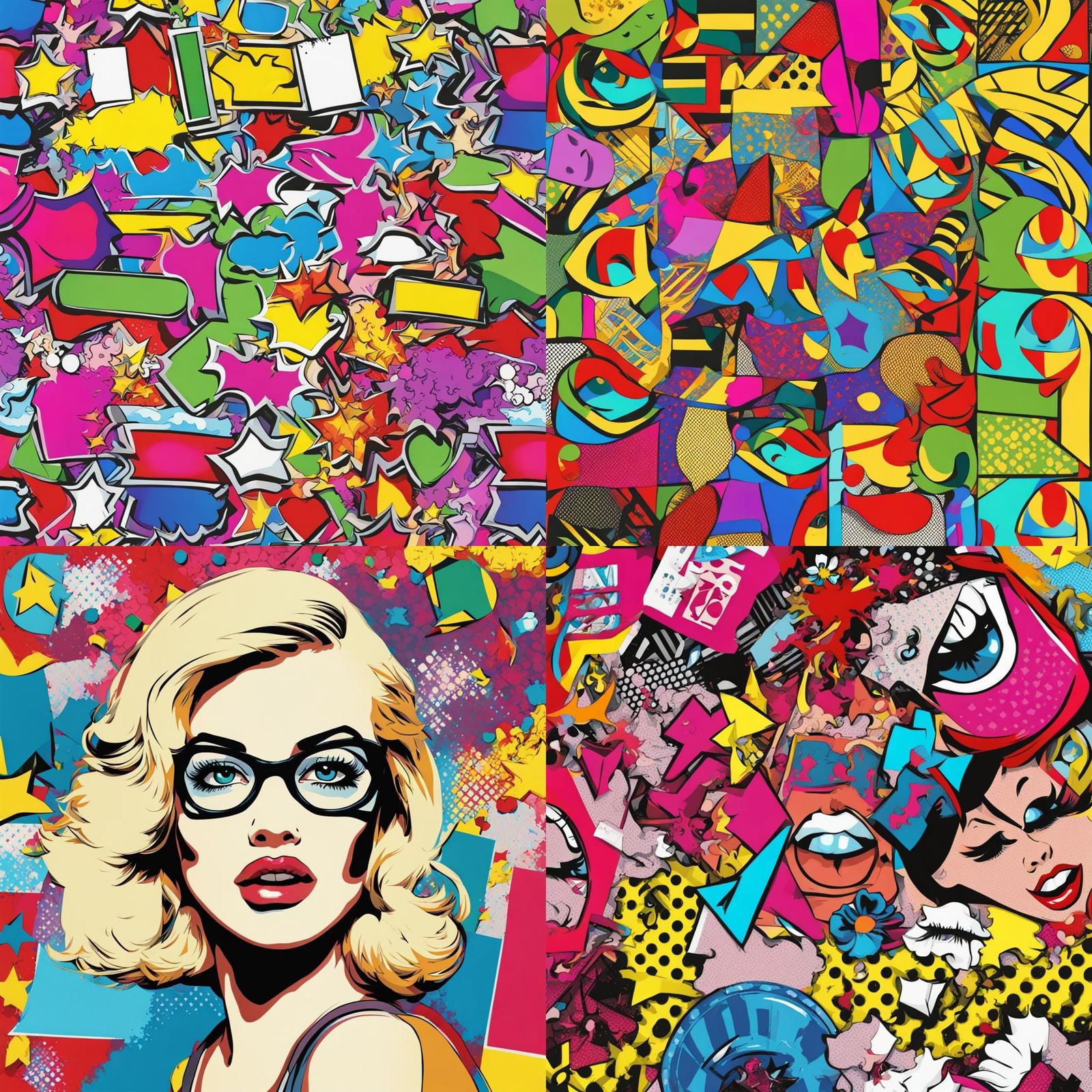 Vibrant Pop Art Composition
