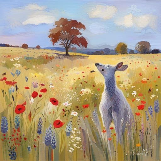 Lush Landscape in Open Impressionism Style