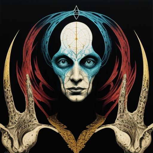 Abstract Expressionist 3D Render in Dada Style