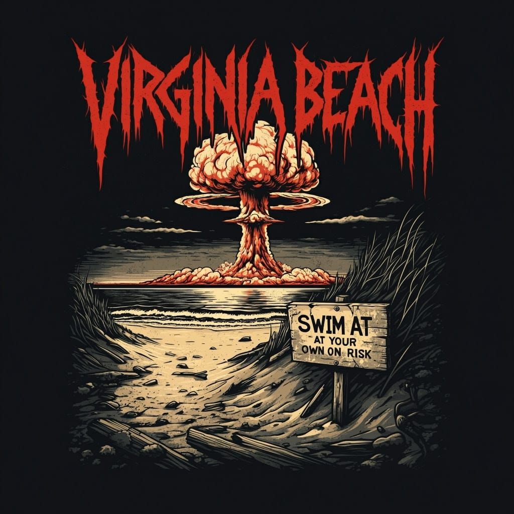 Distressed Death Metal Typography Over Nuclear Explosion in ...