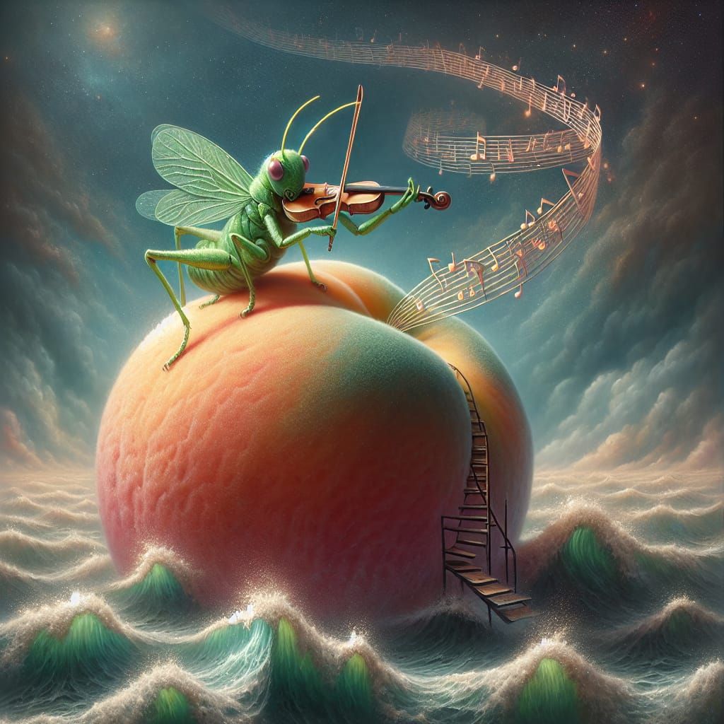 Grasshopper's Peach Serenade on the Ocean