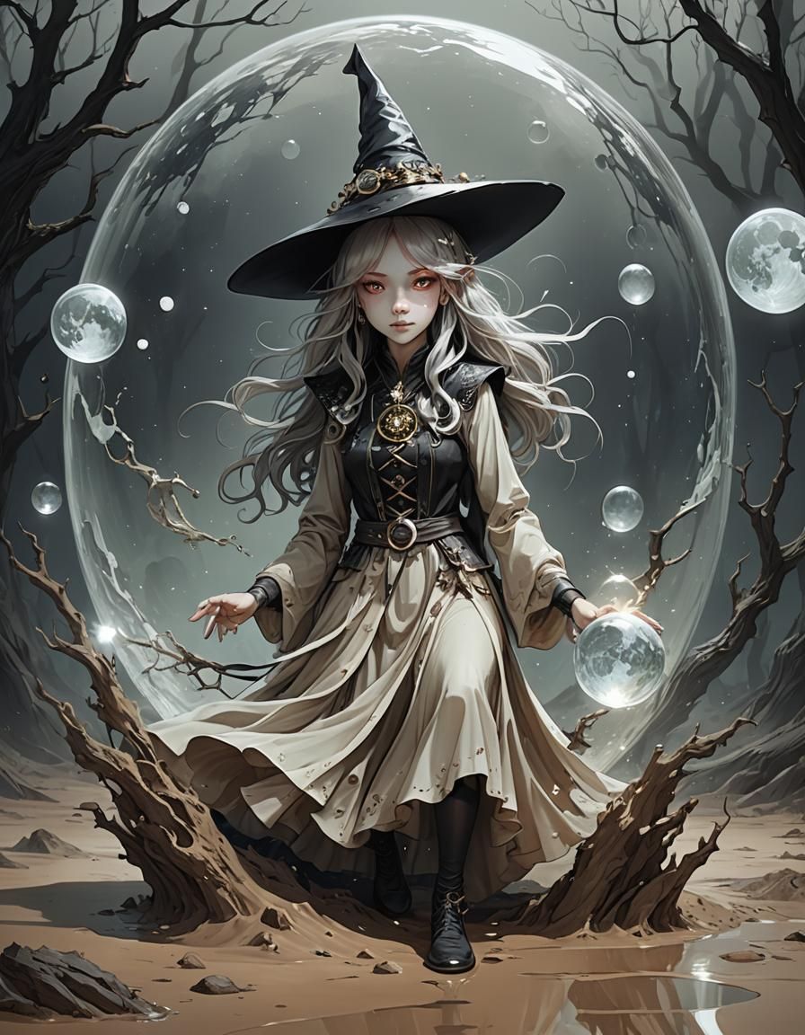 Lunar Glass Witch Trapped in Quicksand