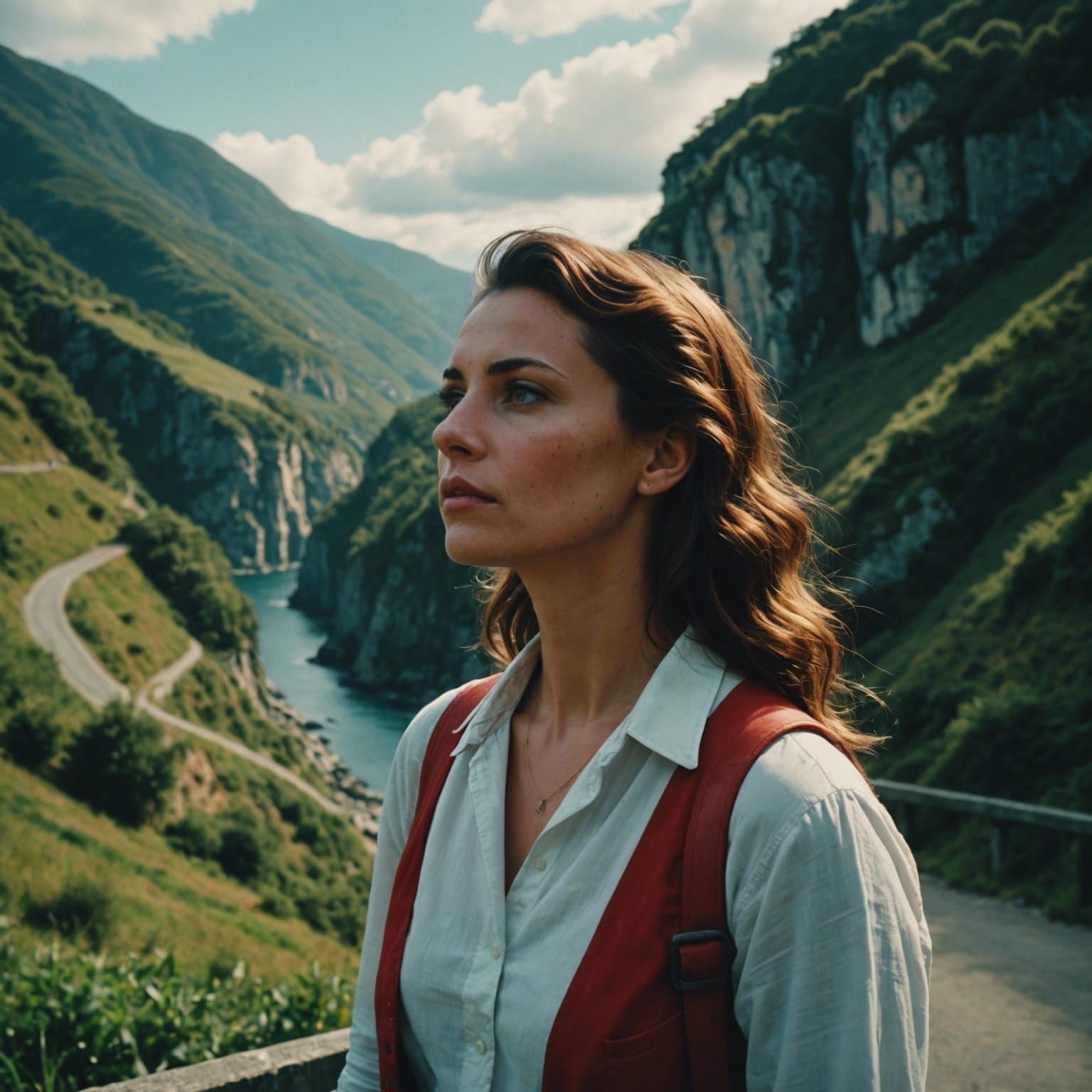 Hyperreal Film Still: Basking in Basque, Spain