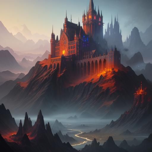 Fantastical Matte Painting in Deep Color, 8K Resolution