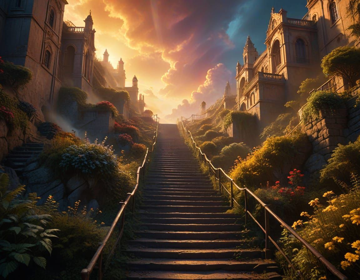Stairway to Heaven Digital Matte Painting