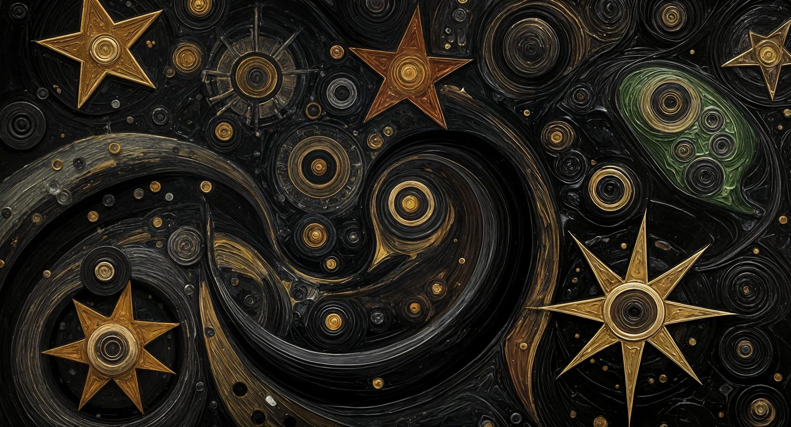 Richly Layered Impasto Oil Painting