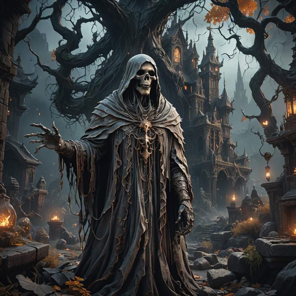 Eerie Ghost in Detailed Matte Painting